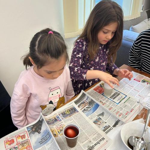 Ostereier färben 1A